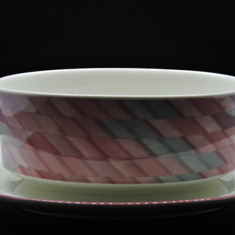 Villeroy & Boch VITRO-Porcelain Attached Gravy Dish Underplate Collage Pattern - Picture 9 of 10